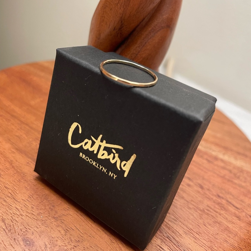 Catbird Classic Hammered Ring, 14K Gold, Size 6
